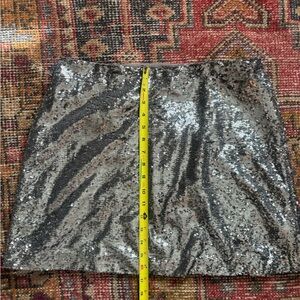 GAP Silver Sequin Mini Skirt